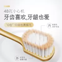 高露洁(Colgate)48孔宽头护龈超细软毛牙刷*2(颜色随机)