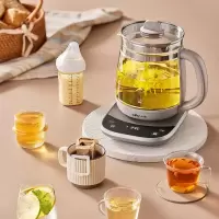 小熊(Bear)养生壶 2L大容量煮茶壶煮茶器 24H恒温花茶壶 炖煮一体烧水壶电热水壶 316L不锈钢材质 2L [家