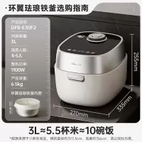 小熊(Bear)铁釜电饭煲家用3升多功能电压力锅微压饭锅4-5人远红外加热铁铁煲DFB-E30F2