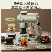 小熊(Bear)咖啡机 意式半自动咖啡机 家用机械舱萃取研磨一体机 [薄荷艾绿色]KFJ-L15Q3