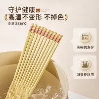 小熊(Bear)抗菌合金筷 抗菌防滑耐高温 家用高档餐具筷子 五双装