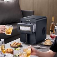 小熊(Bear)冰机家用户外小型宿舍学生迷你全自动小功率冰块圆冰制作机 深蓝色 水冷 x 手动注水