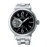 精工SSA897J1自动机械表女性休闲表蓝宝石镜面不锈钢折叠扣长效防水100米优雅设计