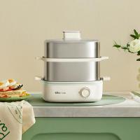 小熊(Bear)煮蛋器 电蒸锅蒸蛋器 双层 [不锈钢方形蒸舱]ZDQ-E12R2