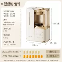 小熊(Bear)可拆洗轻音破壁机 家用榨汁豆浆机1.5L 全自动水箱水豆分离早安破壁机D12N5