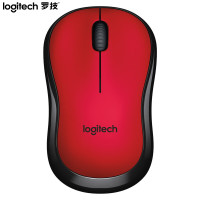 罗技(Logitech)M220 轻音鼠标 无线鼠标 办公鼠标 对称鼠标 带无线微型接收器 红色