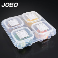 JOBO商用PP塑料留样盒四格 幼儿园学校酒店保鲜取样盒配标签