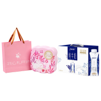 蒙牛特仑苏纯牛奶全脂灭菌乳利乐梦幻盖250ml×10包(3.8g乳蛋白)+开心礼 开心臻享月饼540g