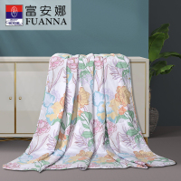 苏宁宜品推荐富安娜七孔抗菌印花夏被-轻灵花舞