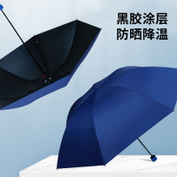 红叶雨伞防风折叠晴雨伞男女黑胶防晒太阳伞遮阳伞红叶DF2624七骨加固