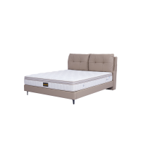 慕思DeRUCCI头层牛皮床架 荔枝纹理 肌理触感 俄罗斯进口落叶松 坚固牢靠 三面齐边更省空间 高承重排骨架