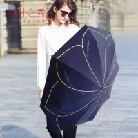 红叶伞小巧便携黑胶太阳伞遮阳伞防晒防紫外线雨伞女晴雨两用伞