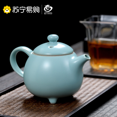 元青茶壶(MULTIPOTENT)汝窑茶壶开片可养陶瓷功夫茶具泡茶壶单壶 贵妃壶180ML