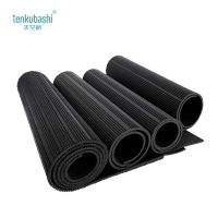 天空桥 绝缘橡胶垫 黑色条纹10mm*1米*10米 35kv 卷