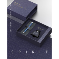 萧伯纳(Bernard Shaw)钢笔高端轻奢[精灵]海角雾蓝尊享墨水礼盒套装 商务办公签字送礼物生日毕业教师情人节礼赠