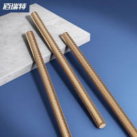 佰瑞特铜丝杆黄铜牙条铜全牙螺柱牙棒螺杆丝杆 M6*500[1个]