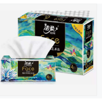 洁柔Face天然无香抽取式纸面巾100抽*6包/提