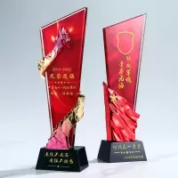 退伍八一军人纪念品送战友礼品定制品创意军旅老兵退役纪念品奖杯 29*8*6cm