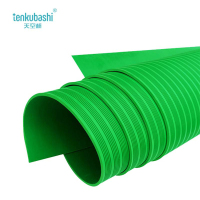 天空桥 绝缘橡胶垫 绿色条纹3mm*1.2m*10m 6kv 卷