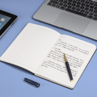 齐心(Comix)A5/96张 软皮皮面本笔记本子日记本会议记事本商务办公用品定制 C5867黑