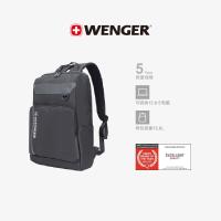 威戈(WENGER)瑞士军刀双肩包15.6英寸电脑包商务背包防泼水书包黑色出差612012