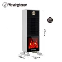 西屋(Westinghouse)立式暖风机浴室取暖器复古烤火炉壁炉负离子石墨烯电暖器家用电暖气 [机械旋钮款]梨花白
