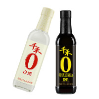 千禾 零添加180天本酿酱油(外阜)500ml+5°白醋500ml 组合调味品 经典配方 健康优质