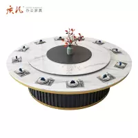 质凡大圆桌中间转盘餐桌餐饮店火锅桌 直径1.6米桌