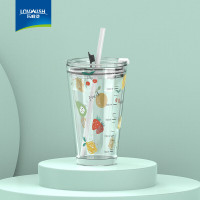 乐唯诗 吸管把杯XGBB/L1400ml(图案随机)