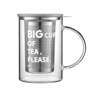 北鼎(BUYDEEM) 泡茶杯高硼硅玻璃 500ml灰羽色CA1002