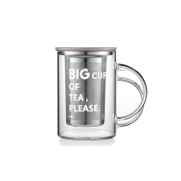 北鼎(BUYDEEM) 泡茶杯高硼硅玻璃CD1001 350ml灰羽色