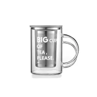 北鼎(BUYDEEM) 泡茶杯高硼硅玻璃CD1001 350ml灰羽色