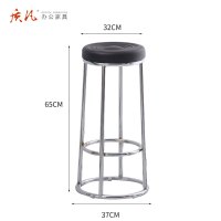 质凡 ZF-BY02高脚凳酒吧凳吧椅颜色备注 黑色坐垫高脚凳63CM