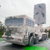 策雨天线雷达发射车 充气假目标仿真模型伪装气模充气式雷达车假目标 天线雷达车 14.3m*3.8m*13.1m(1:1定