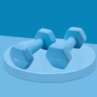 劳拉之星3052健身小哑铃健身家用塑形手臂浸塑六角哑铃男女儿童 3KG 两只装 均码