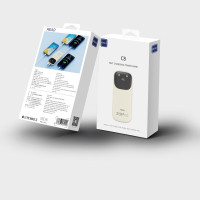 泺澳(REAO)笑脸自带线快充移动电源C8(10000mAh)浅黄色