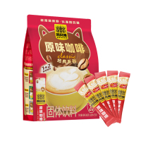 四只猫原味三合一特浓速溶咖啡粉 0脂末1+2工作熬夜饮品特纯香浓