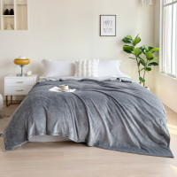 娇好韵 亲肤云貂绒毯-莫灰 100*150cm