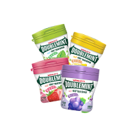 绿箭 薄荷糖脆皮软心糖 80g*4瓶 清新口气糖 接吻糖 休闲零食糖果 草莓+柠檬+原味+葡萄