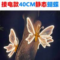 秦然 发光蝴蝶灯 户外装饰灯 低压12V/40cm静态 透明暖色 接电款