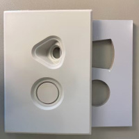 暗藏嵌入式出水套装 硅胶防撞 环保 防水板 白色