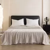 塔芙绒华夫格毛毯 咖色 150x200cmLSY