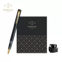 派克(PARKER)威雅XL入门级黑色金夹墨水笔+小墨水礼盒套装
