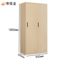 帝德龙钢制木纹文件柜储物柜铁柜2门 900*500*1850mm