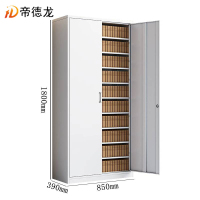 帝德龙加厚铁皮柜内九板对开款凭证柜十层 850*390*1800mm