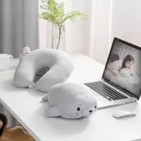 罗莱家纺成人U型多功能纤维枕舒适贴合颈部设计透气健康