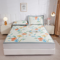 唐纳家纺 冰豆豆数码印花凉席三件套-花间絮语 150*200CM- TN-SSM25019