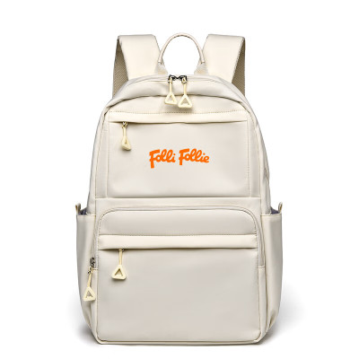 FOLLI FOLLIE 时尚休闲大容量旅行双肩包米白色FF-Y004A