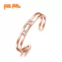 FOLLI FOLLIE 轻奢时尚潮流璀璨F椭圆手环(3B20T010RC)