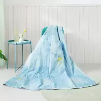 罗莱家纺夏季双人全棉蚕丝被轻盈透气舒适眠